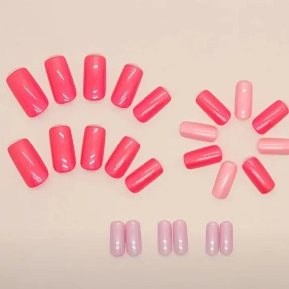 🔥3/$21 Aurora Pinks Press On Nail Set - Picture 2 of 4